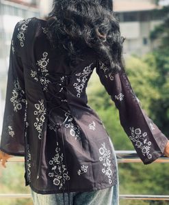 Floral Print Top back adjustable - Casual Style