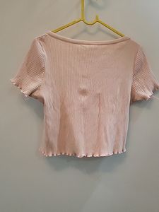 H&amp;m Cute Pink Crop Top, Size M