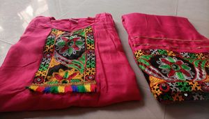Pink Embroidered Kurta Set