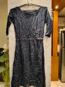 Patterned Black Dress