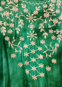 Embroidered Green Top