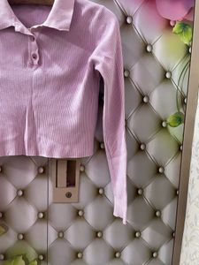 Cute Pink Knit Crop Top