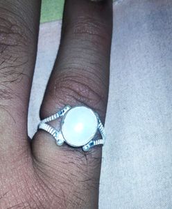 Real Silver Pearl Ring