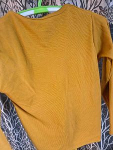 V Neck Full Sleeves Crop Top