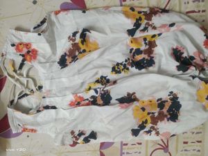 White Printed Top