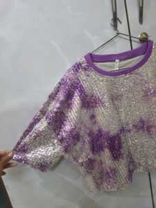 Tie-dye style Sequin Party Top