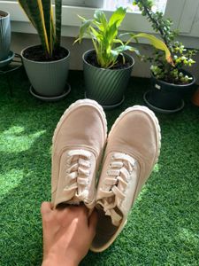 Beige Casual Shoes