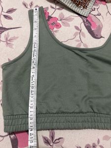 Cute Green Crop Top, Bust-34/32