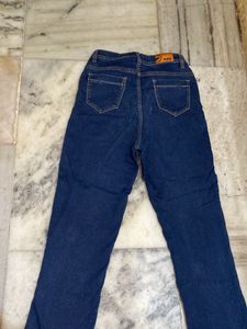 Dark Blue Straight Leg Jeans