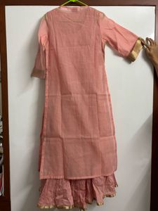 Elegant Pink &amp; Gold Kurta