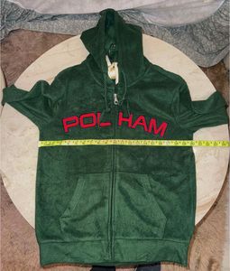 Green &#39;POL HAM&#39; Zip-Up Hoodie