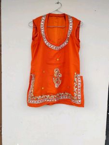 Orange Rajputi Poshak