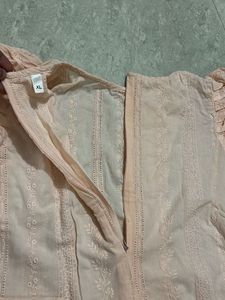 Chikankari Peach Top
