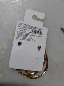 MAX Gold Tone Hoop Earrings