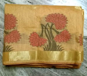Gold Colour Saree For Sale..
