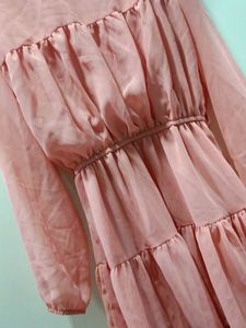 Pink Elastic Korean One Piece