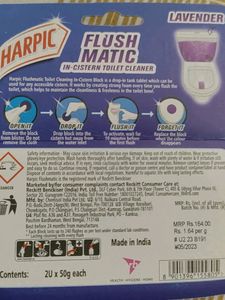 Harpic Flush Metic,  Toilet Cleaner, Lavender Flavour, Set Of 3