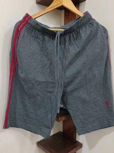 JOCKEY Gray Athletic Shorts - Red Stripes