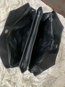 Y2k Leather Baguette Bag