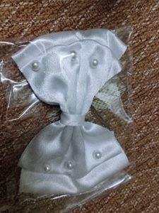 White Pearl Hair Bow