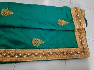 Satin Silk Saree With Blause