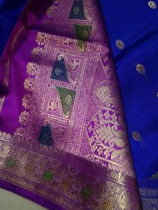 Original Silk Saree Royal Blue