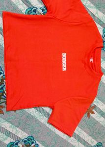 Women&#39;s Burger Graphic Red T-Shirt