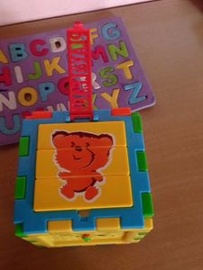 6 tile Cube Game N Alphabet Mat