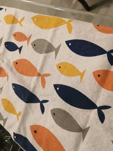 Miniso Whimsical Fish Print cotton mix Rug
