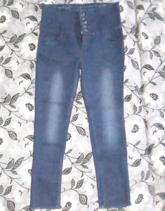 Brand New Dark Blue High-Waist Skinny Jeans
