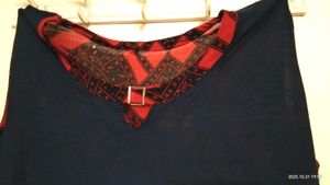 Red Diamond Print Top