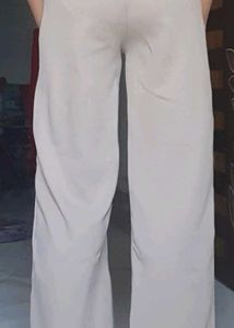 Cream Flare Leg Pants