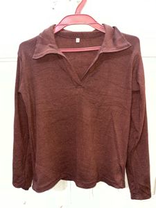 Brown Long Sleeve Top