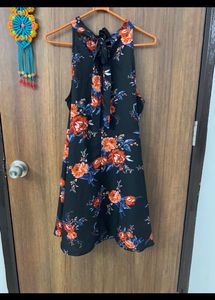 Floral Black Dress Size M