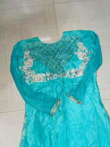 ✨ Turquoise Elegance Anarkali Dress ✨