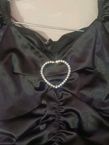 Black Heart Buckle Dress