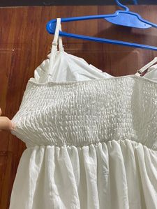 Elegant White Midi Dress| In Great Condition