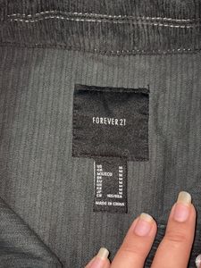 Cropped charcoal bombed jacket