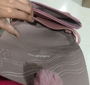 Peach Colour Sling Bag
