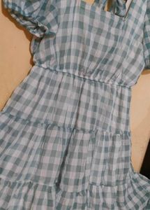 Gingham Tiered Mini Dress