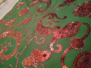 Green Sequence Saree