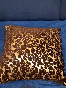 Brown &amp; Gold Animal Print Pillow