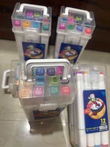 12 Colour Marker Pen Set