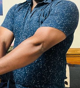 Used Navy blue Shirt