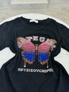 Black Butterfly 🦋 Sequin Embellished Top