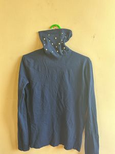 Turtle Neck Top With Pearls