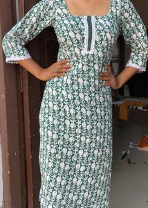 💚 Fresh Bell Sleeve Cotton Kurti 💚