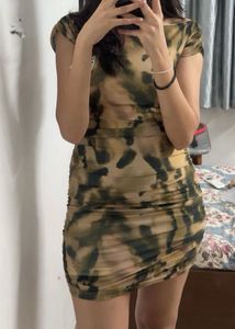 Tie-Dye Bodycon Mini Dress
