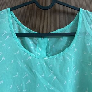 Combo Of 2 - Red&amp; Sea Green Back Button Tops