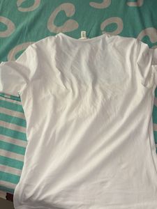 White Square Neck Top